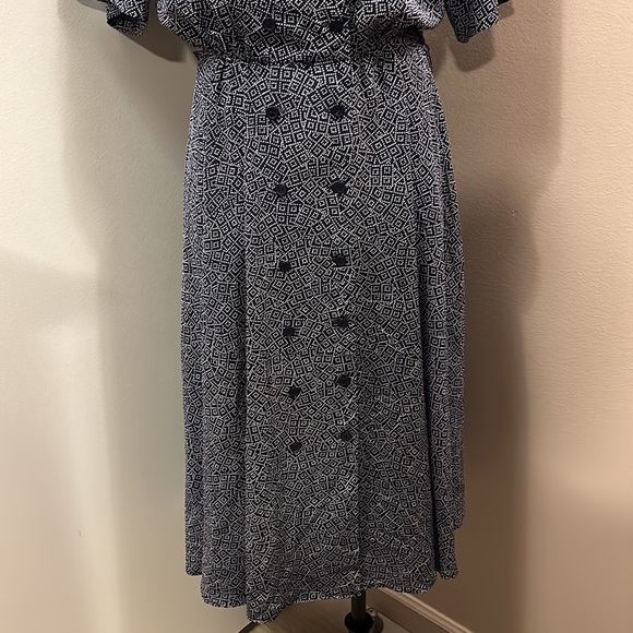 VINTAGE Liz Claiborne Double Chested Aline Maxi Dress size 12 - Picture 3 of 10